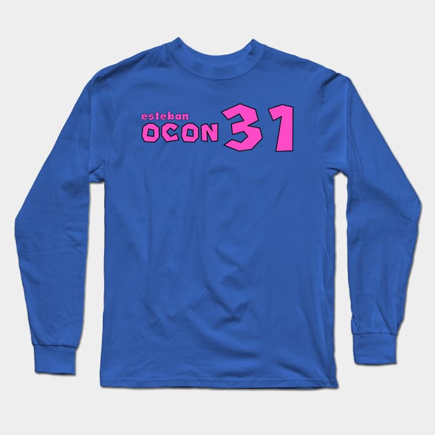 Esteban Ocon '23 Long Sleeve T-Shirt by SteamboatJoe